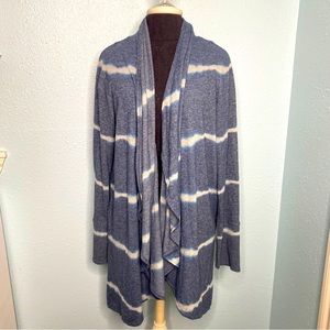 Knox Rose Blue Tie Dye Open Front Cardigan Jacket